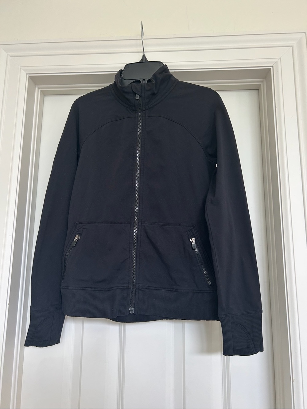 Athleta Girls Black Lightweight Full-Zip Jacket
